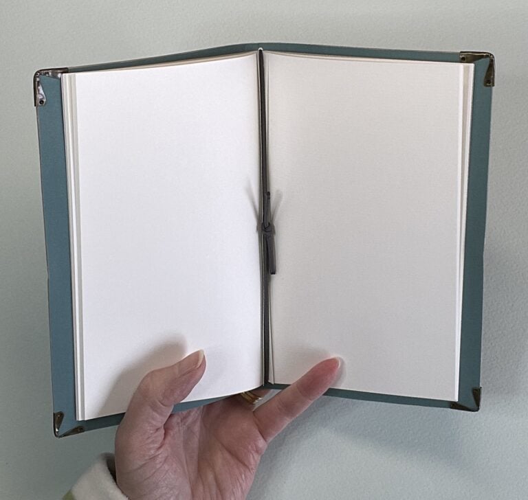 Pocket sized Faces Print Cork Cover with B6 Plain Notebook