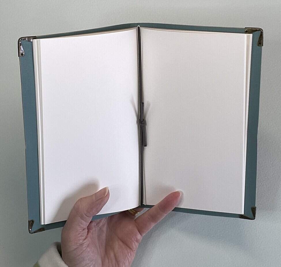 Pocket sized Faces Print Cork Cover with B6 Plain Notebook - Image 3