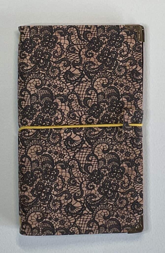 B6 lace printed cork cover notebook
