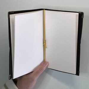 Pocket sized Lace Print Cork Cover with B6 Squared Notebook - Image 2