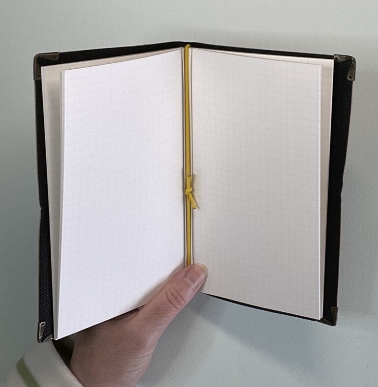 Pocket sized Lace Print Cork Cover with B6 Squared Notebook