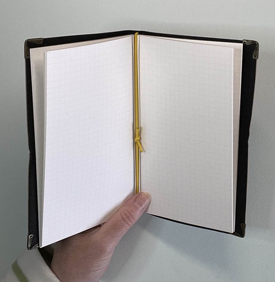 Pocket sized Lace Print Cork Cover with B6 Squared Notebook - Image 2