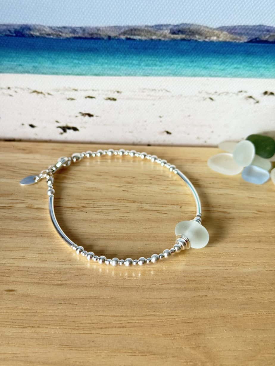 Headland Hebridean Sea Glass Bracelet - handmade by Salka Jewellery (view 2)