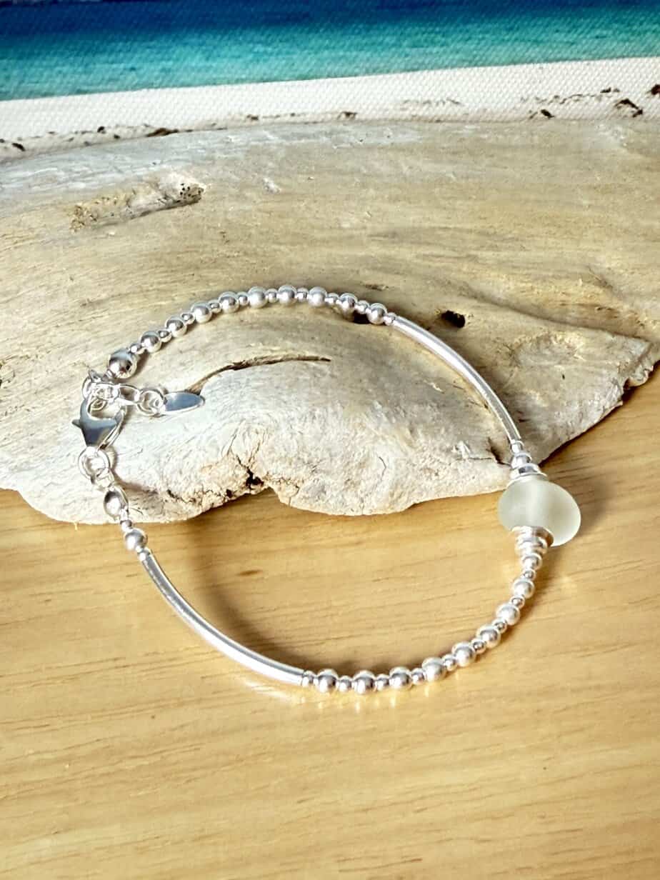 Headland Hebridean Sea Glass Bracelet - handmade by Salka Jewellery (view 3)