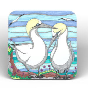 Gannet Coaster - handmade by Fishing Float Art