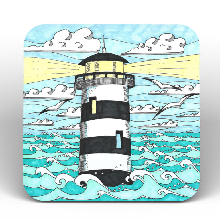 Lighthouse Coaster - handmade by Fishing Float Art