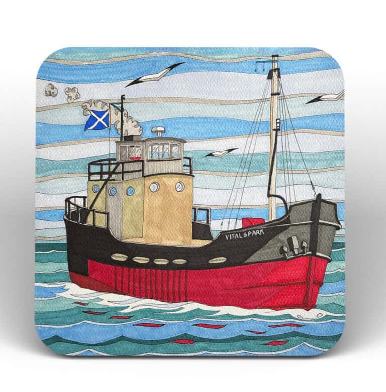 Vital Spark Coaster - handmade by Fishing Float Art