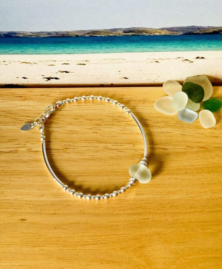 Headland Hebridean Sea Glass Bracelet - handmade by Salka Jewellery