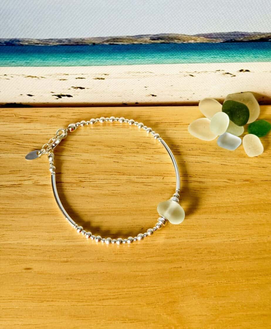 Headland Hebridean Sea Glass Bracelet - handmade by Salka Jewellery