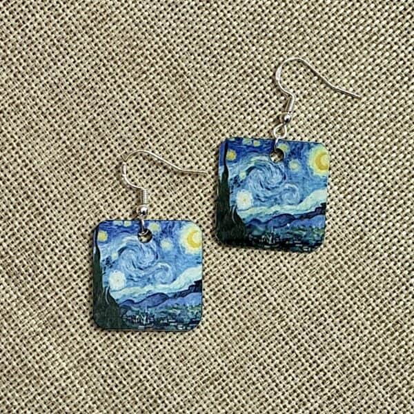 Art for your ears - Starry Night - handmade by Camelart