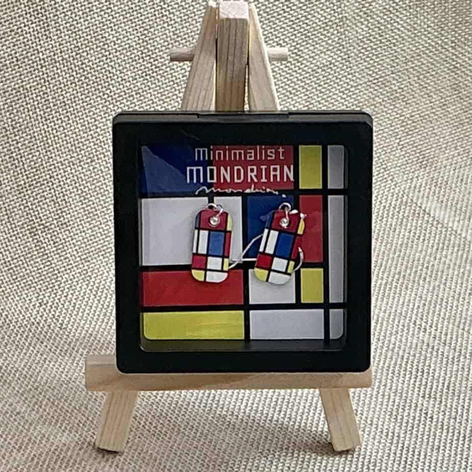Art for your ears - Mondrian inspired earrings - Image 5