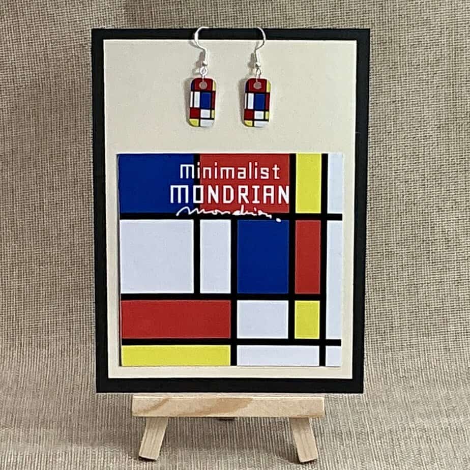 Art for your ears - Mondrian inspired earrings - Image 3