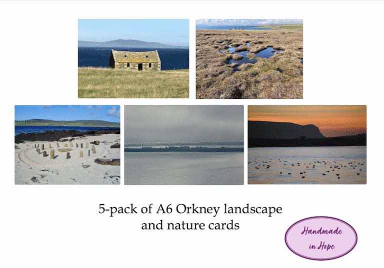 Pack of 5 A6 Orkney Landscape and Nature Greeting Cards