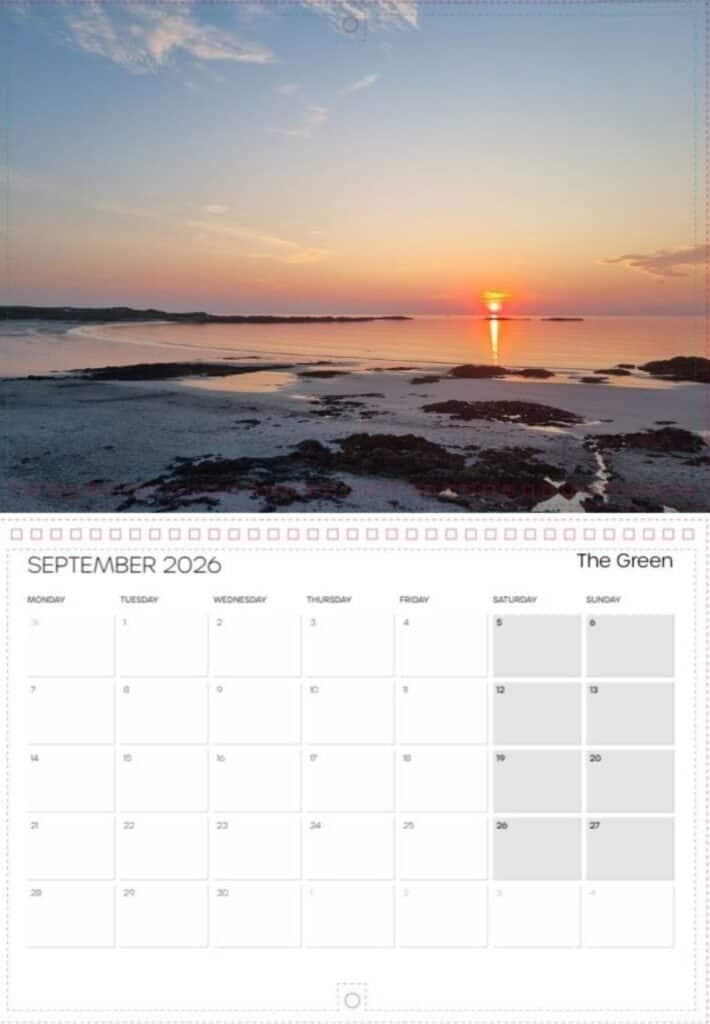 Tiree 2026 Calendar