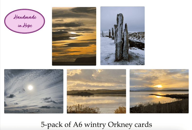Pack of 5 Orkney A6 Wintry Greeting Cards - Image 1