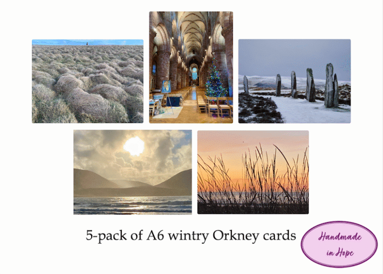 Pack of 5 Orkney A6 Wintry Greeting Cards