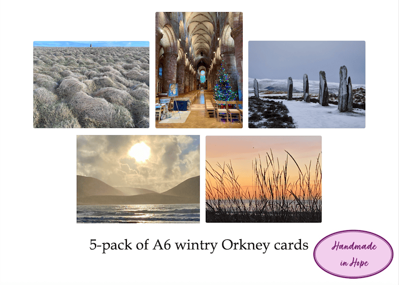 Pack of 5 Orkney A6 Wintry Greeting Cards - Image 1