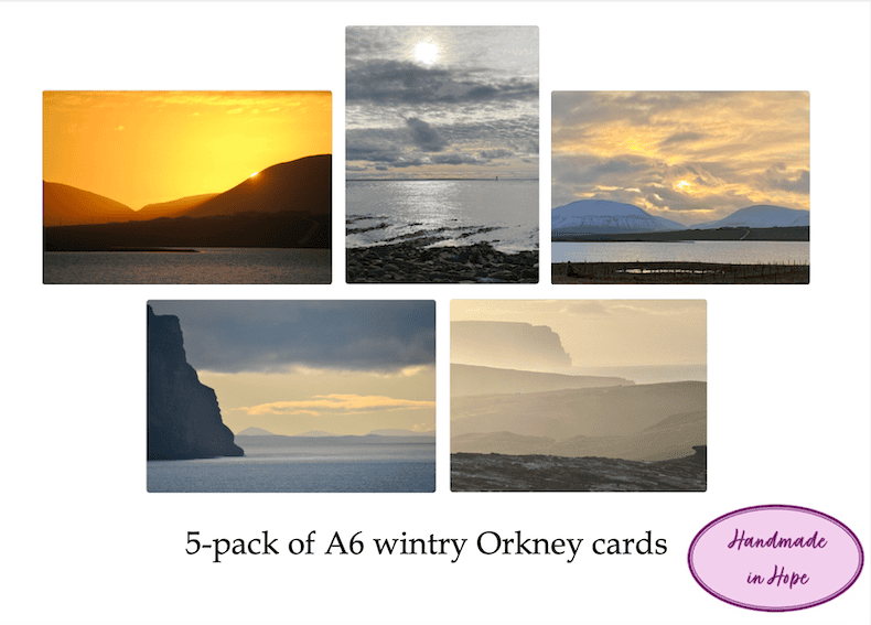 Pack of 5 Orkney A6 Wintry Greeting Cards - Image 1