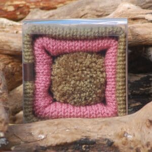 Dusky pink hat with an Olive brim - Image 2