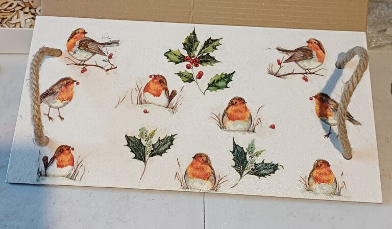 Robin large serving platter