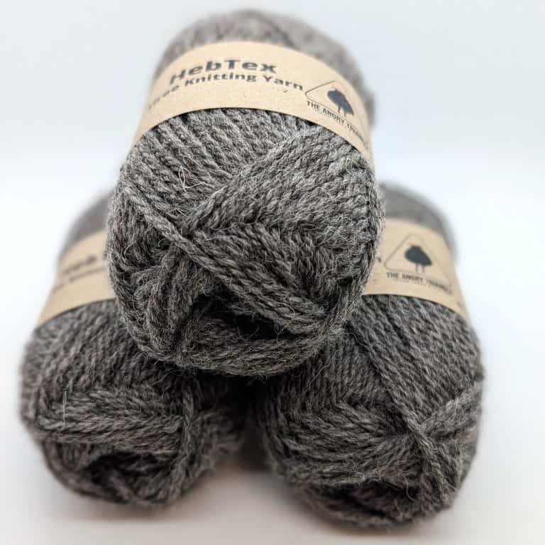 Grey Aran Knitting Yarn (HebTex - Worsted Spun)