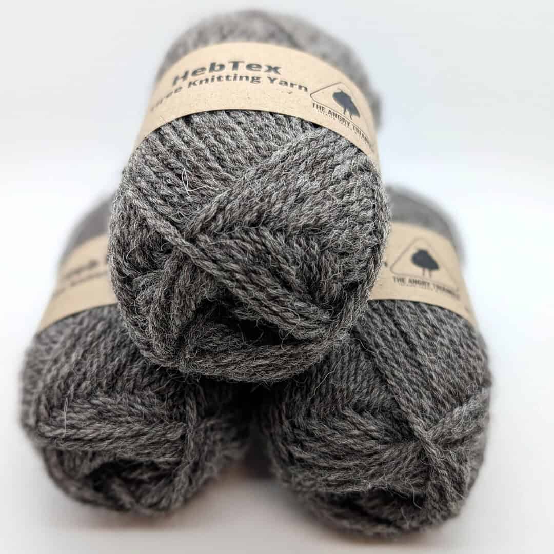 Grey Aran Knitting Yarn (HebTex - Worsted Spun) - Image 1