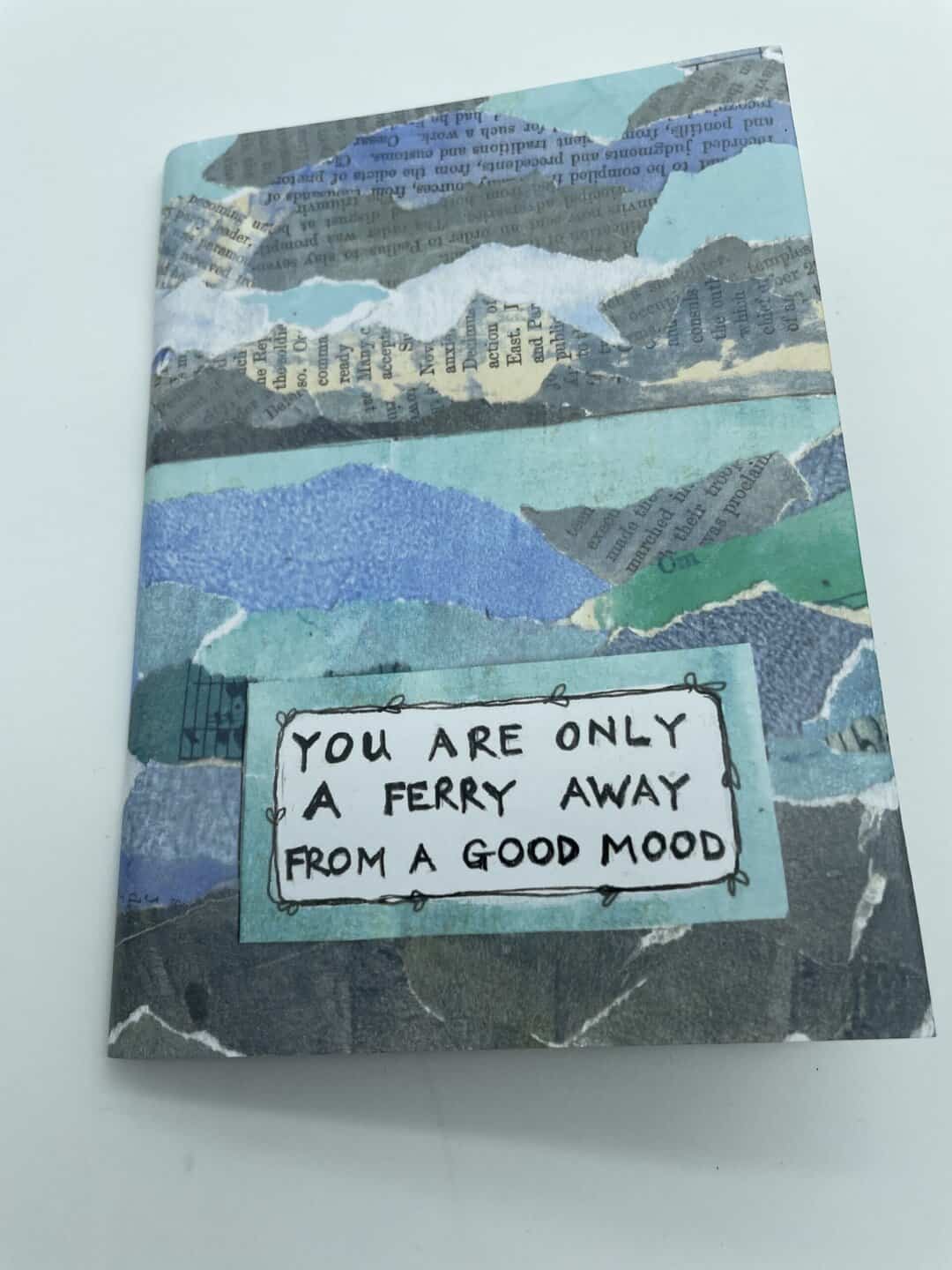 You are only a ferry away from a good mood. Island notebook journal travel log - handmade by Seaholly Studio (view 2)