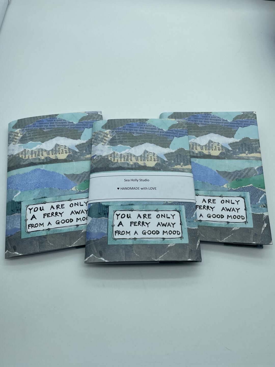 You are only a ferry away from a good mood. Island notebook journal travel log - handmade by Seaholly Studio (view 4)