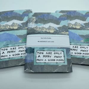 You are only a ferry away from a good mood. Island notebook journal travel log - handmade by Seaholly Studio (view 3)