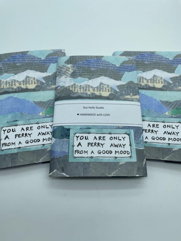 You are only a ferry away from a good mood. Island notebook journal travel log - handmade by Seaholly Studio (view 3)
