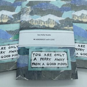 You are only a ferry away from a good mood. Island notebook journal travel log - handmade by Seaholly Studio (view 5)