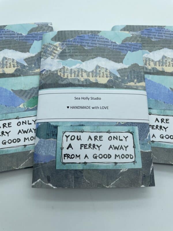 You are only a ferry away from a good mood. Island notebook journal travel log - handmade by Seaholly Studio (view 5)