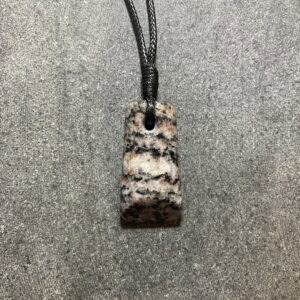 striped gneiss pendant - handmade by Gneiss Things