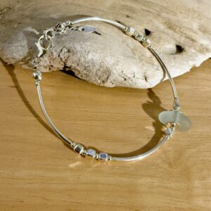 High Seas Hebridean Sea Glass Bracelet - handmade by Salka Jewellery (view 2)