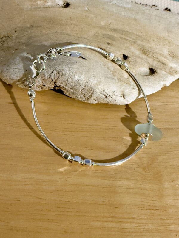 High Seas Hebridean Sea Glass Bracelet - handmade by Salka Jewellery (view 2)