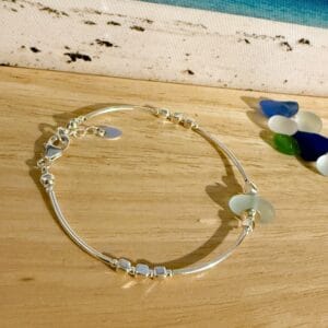 High Seas Hebridean Sea Glass Bracelet - handmade by Salka Jewellery (view 3)