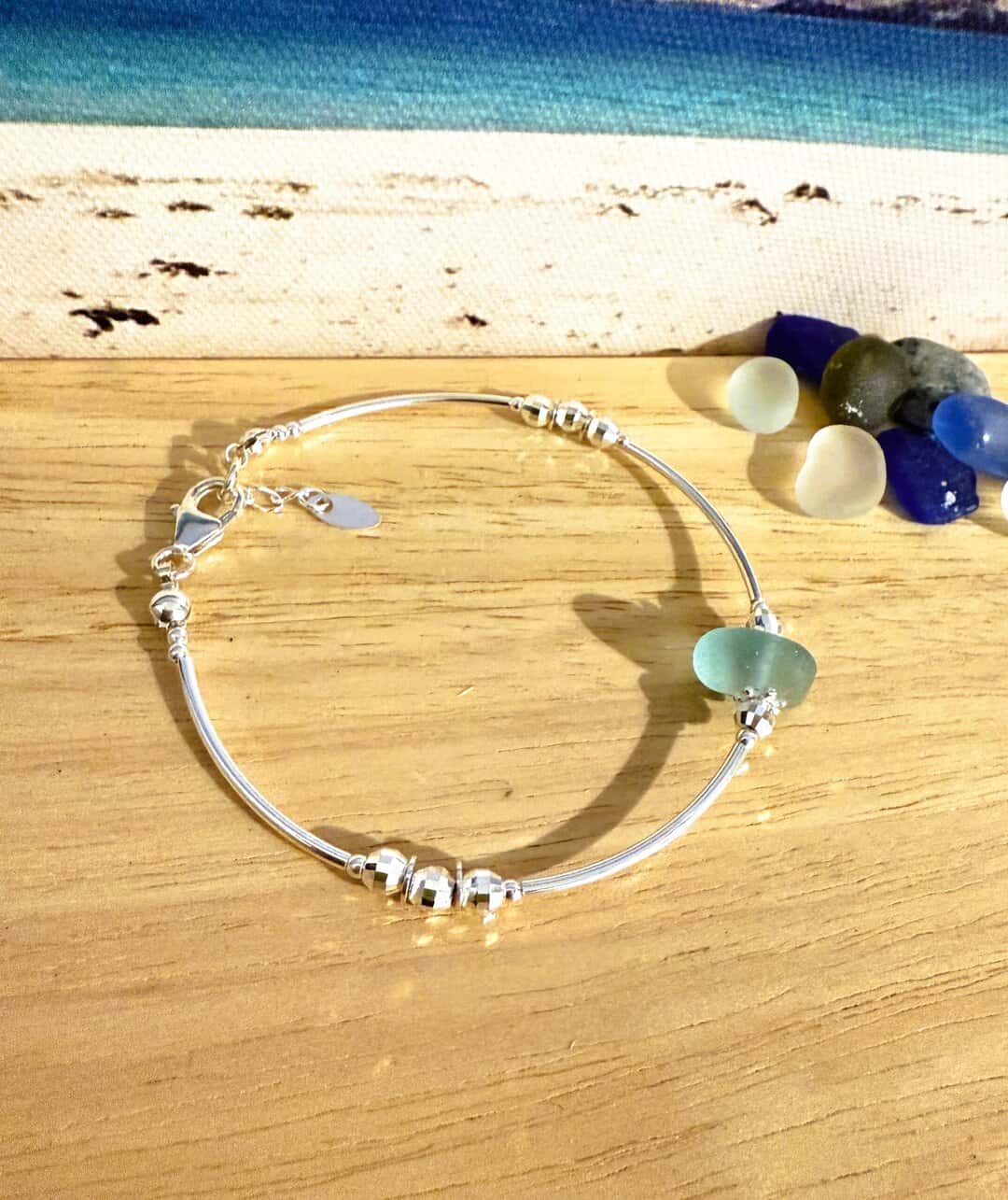 Calm Hebridean Sea Glass Bracelet - Image 3
