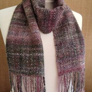 Handwoven scarf from handspun yarn - made in Shetland - Image 1