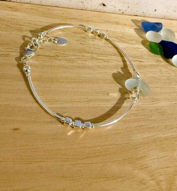 High Seas Hebridean Sea Glass Bracelet - handmade by Salka Jewellery