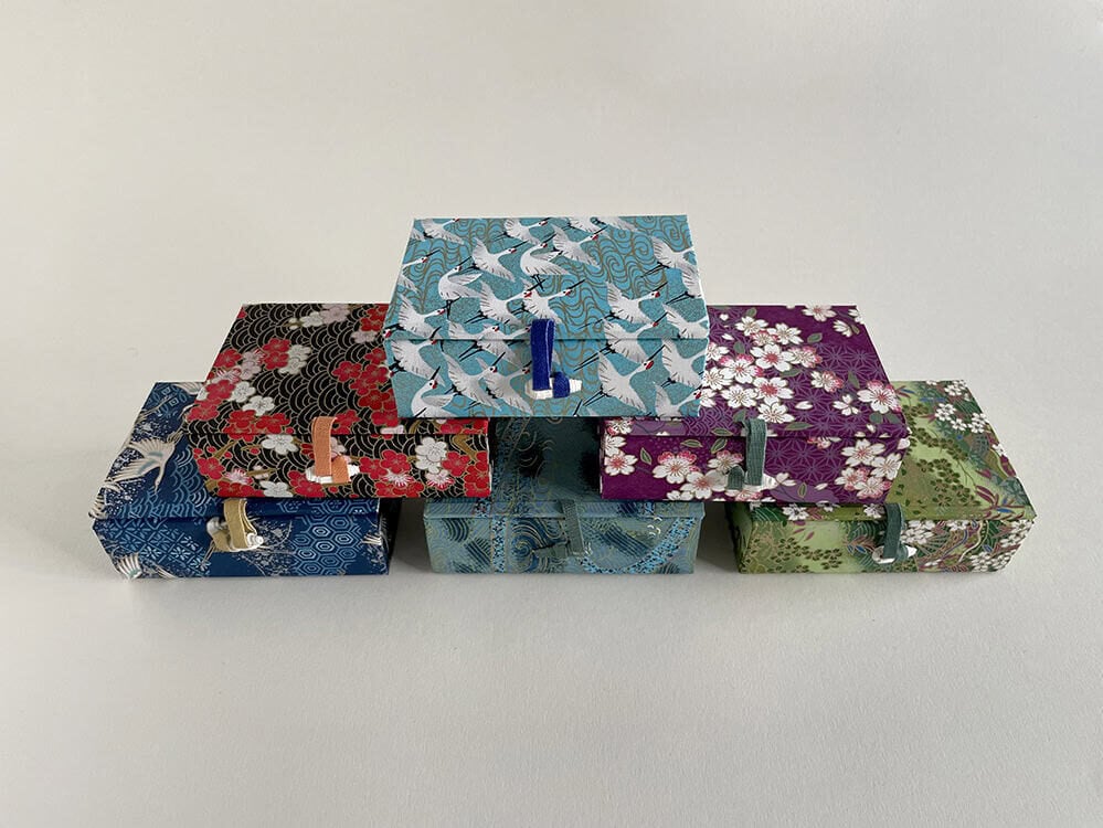 Chiyogami wraparound boxes - Image 1