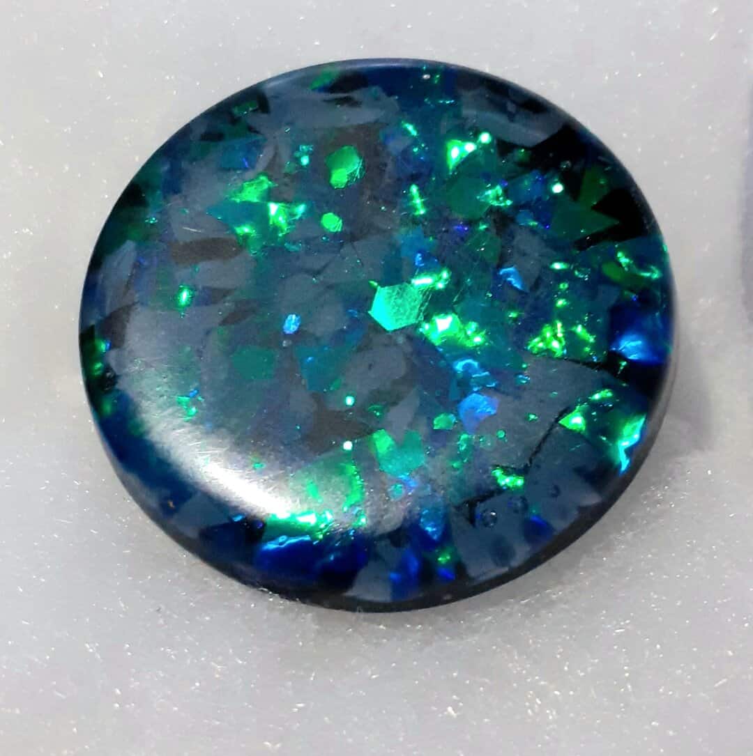 Dichroic Faux Opal Brooch and Necklace ~ Choose from Option - handmade by Quiet Space Arts (view 2)