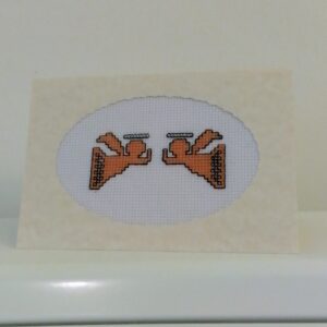 Angels on High Greetings Card - Apricot - handmade by Christie Country Crafts (view 4)