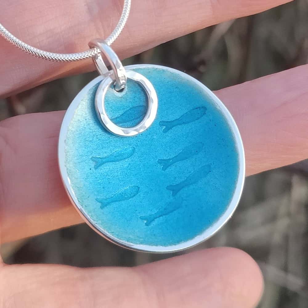 Mara Herring Pendant - handmade by Marion Miller Jewellery