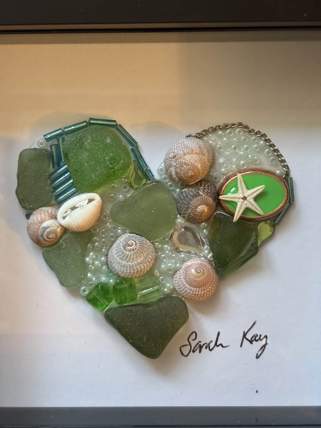 Shetland Mini Mosaic - Green beach finds - Image 3