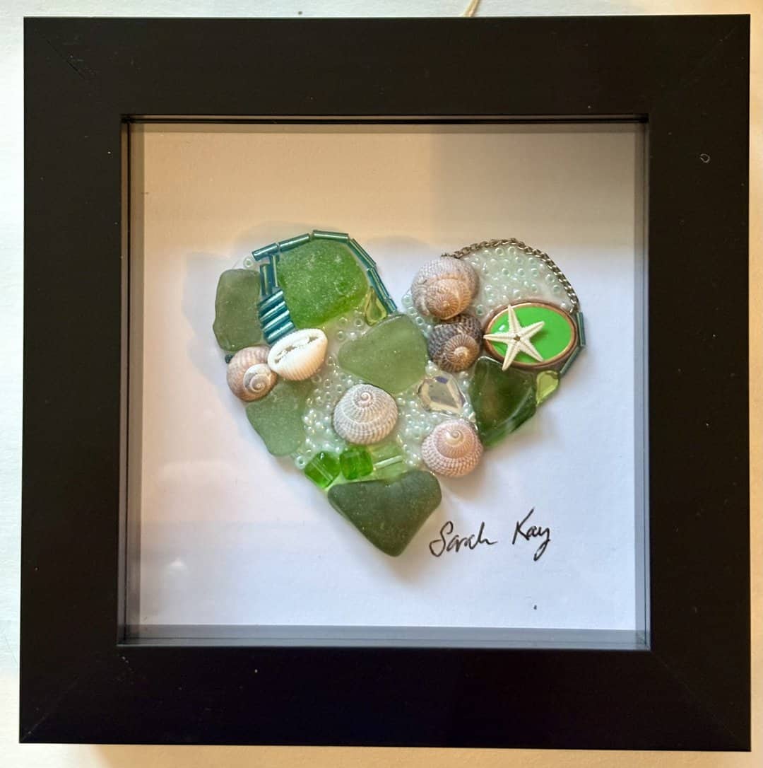 Shetland Mini Mosaic - Green beach finds - Image 1
