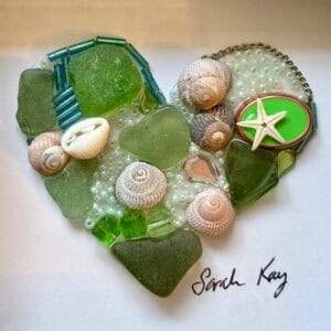 Shetland Mini Mosaic - Green beach finds - Image 2