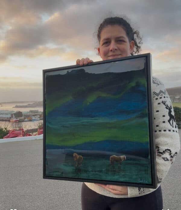 Aurora watchers, Shetland Pony
