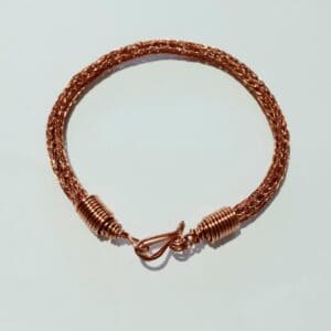 Viking Knit Style Copper Weave Unisex Bracelet - Image 4