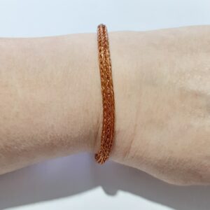 Viking Knit Style Copper Weave Unisex Bracelet - Image 2
