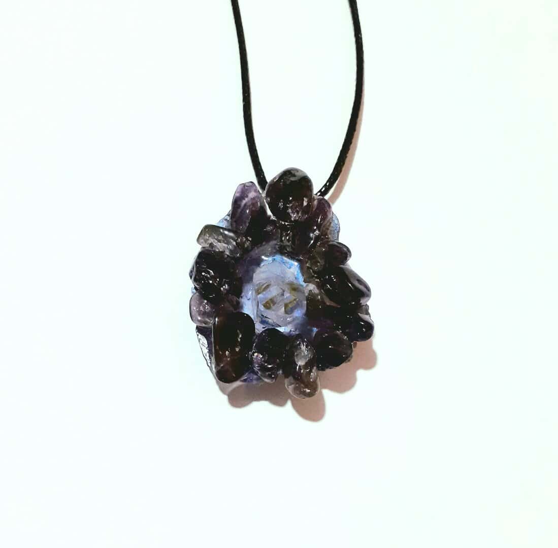Amethyst Cluster Necklaces ~ Option A/B/C - handmade by Quiet Space Arts (view 2)